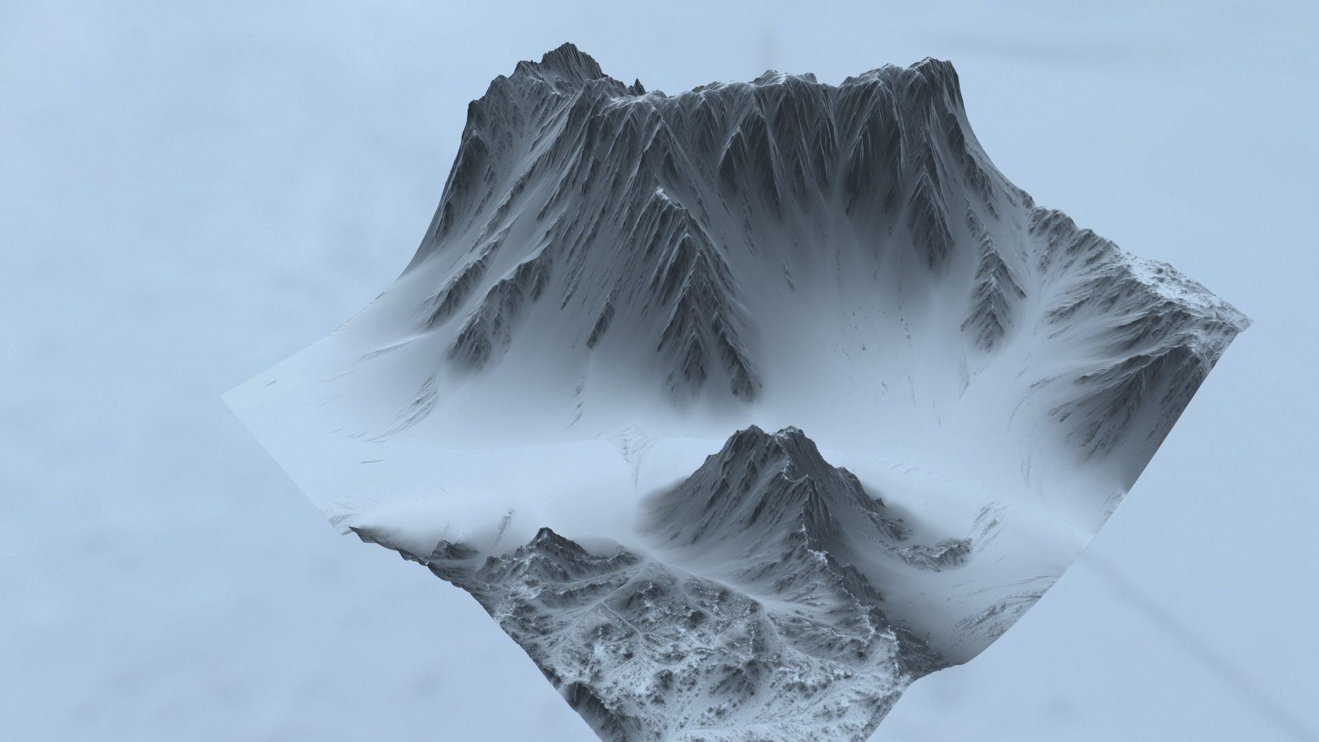 Snow  mountain 04 3D model_17