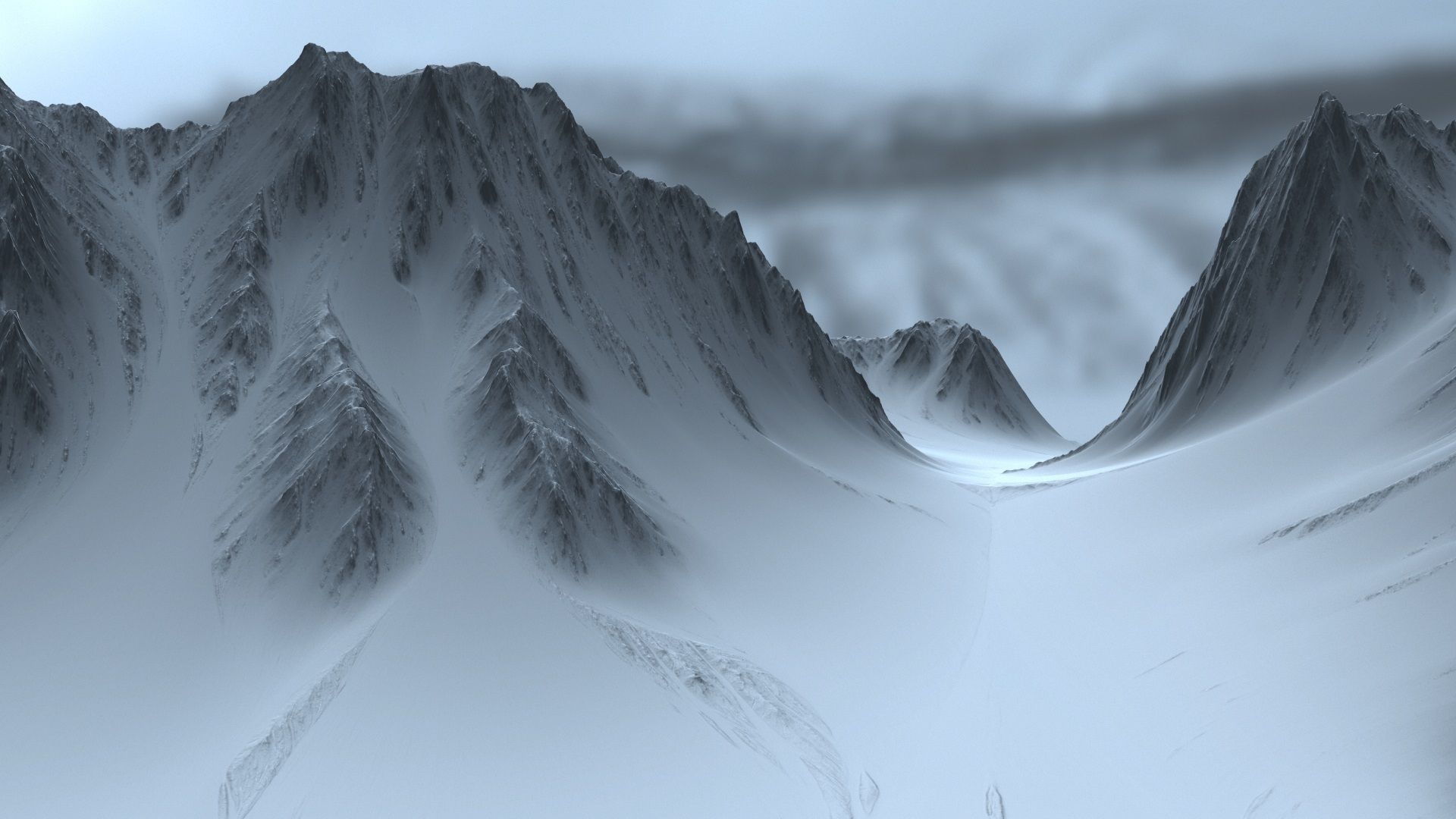 Snow  mountain 04 3D model_1