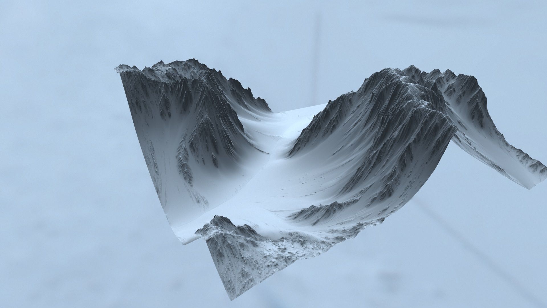 Snow  mountain 04 3D model_15