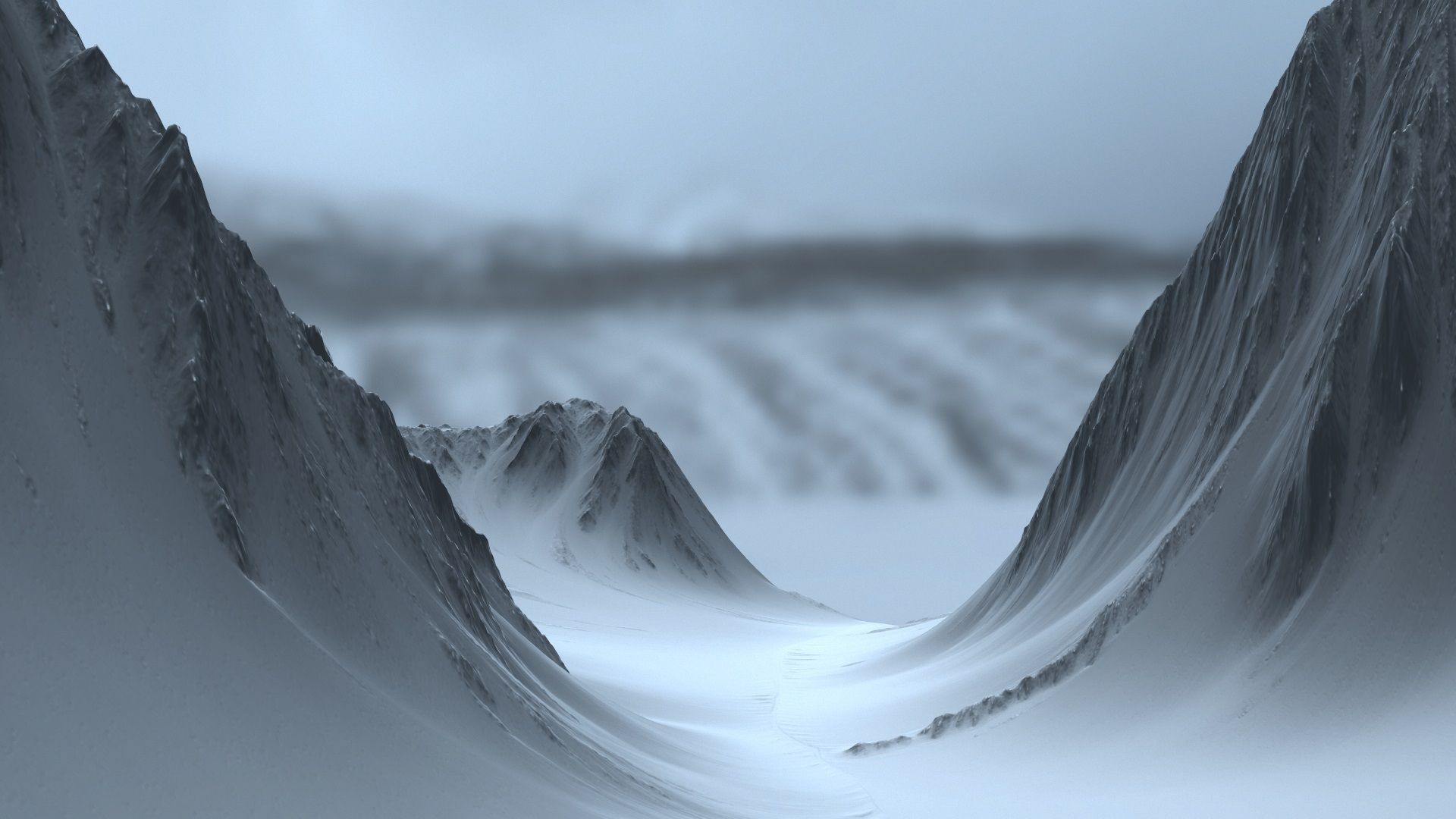 Snow  mountain 04 3D model_12