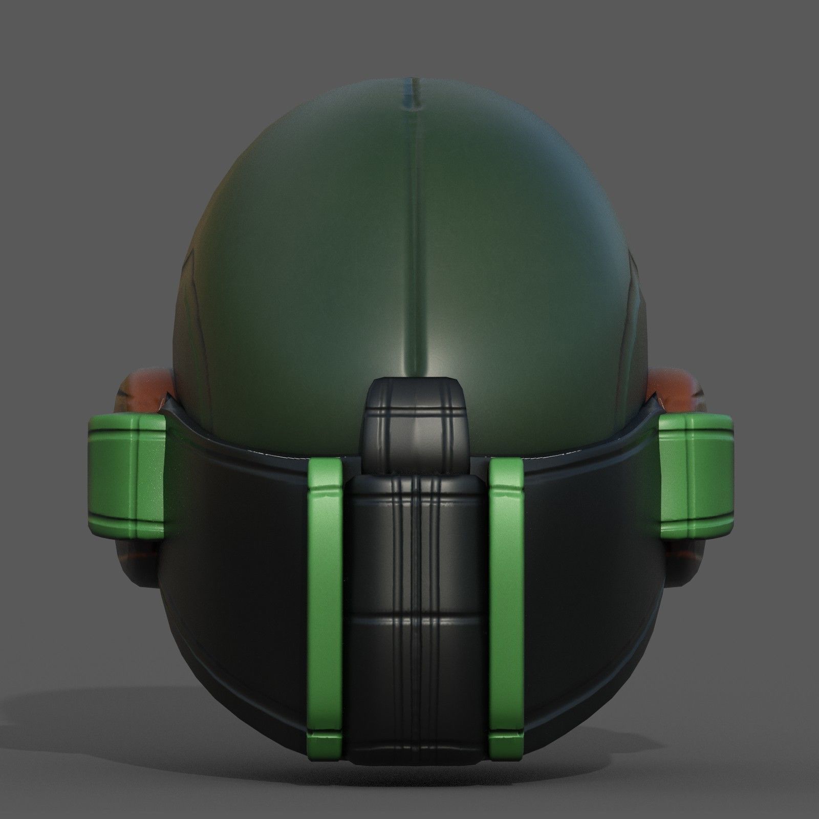 Helmet scifi military combat 3d model low poly Low-poly 3D model_1