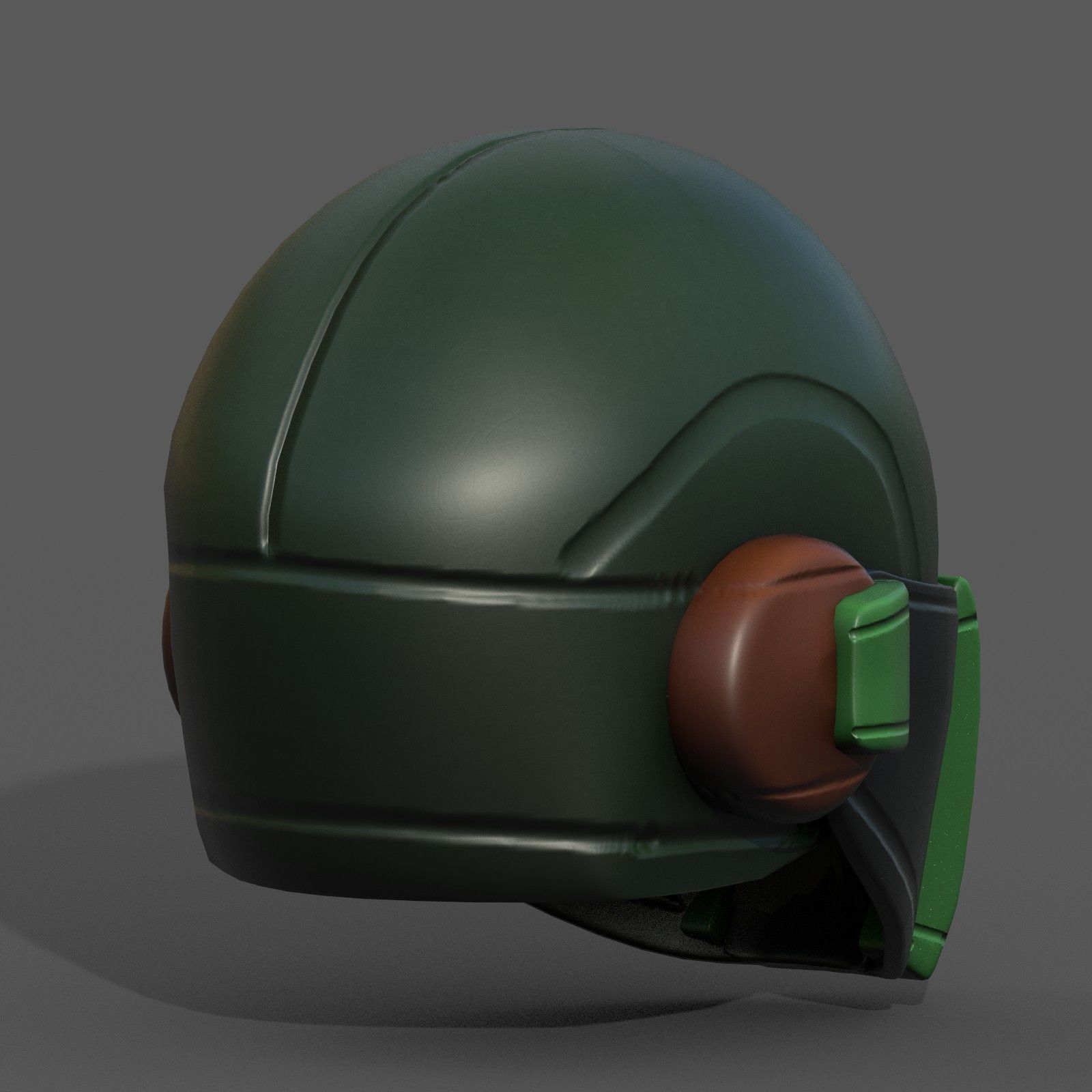 Helmet scifi military combat 3d model low poly Low-poly 3D model_8