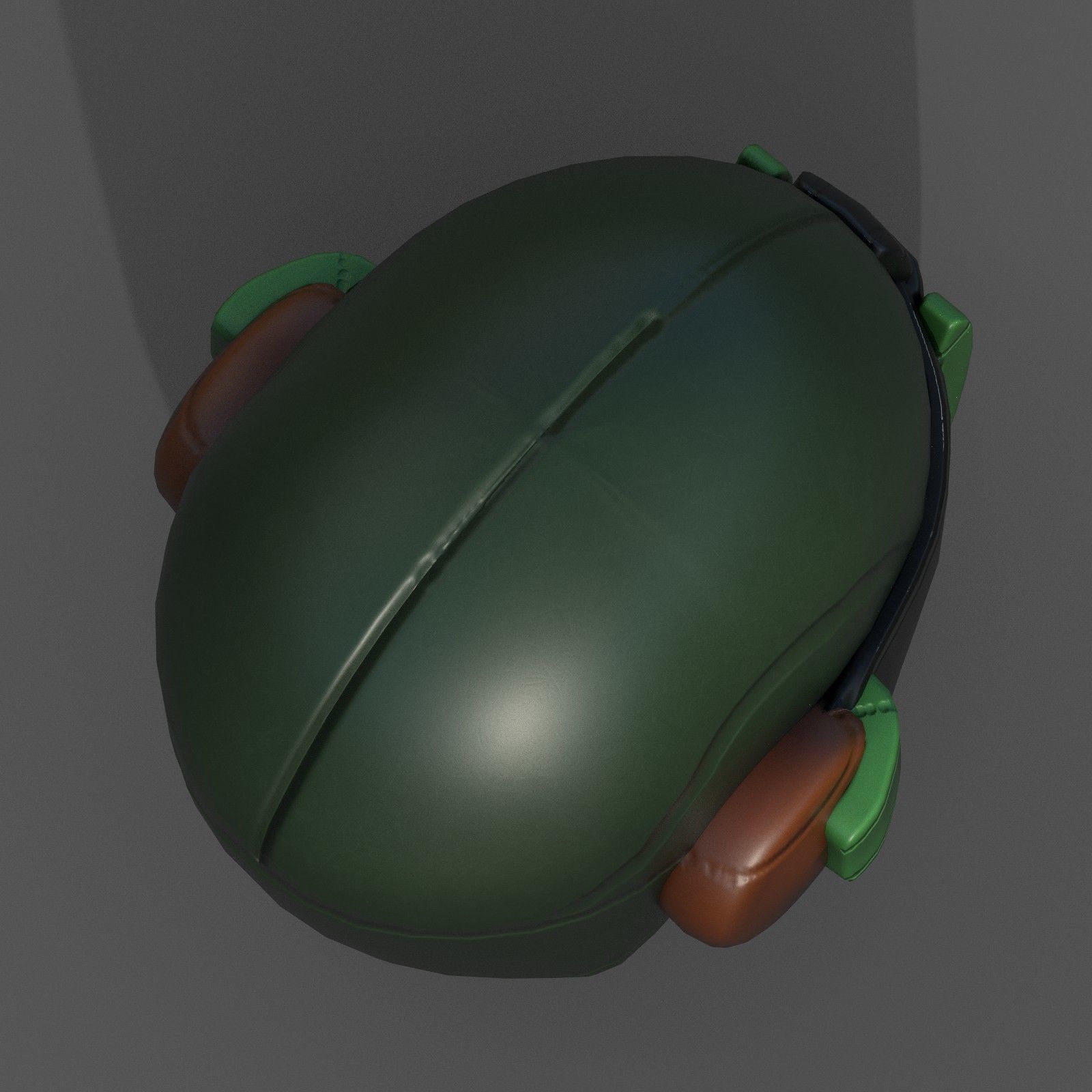 Helmet scifi military combat 3d model low poly Low-poly 3D model_7