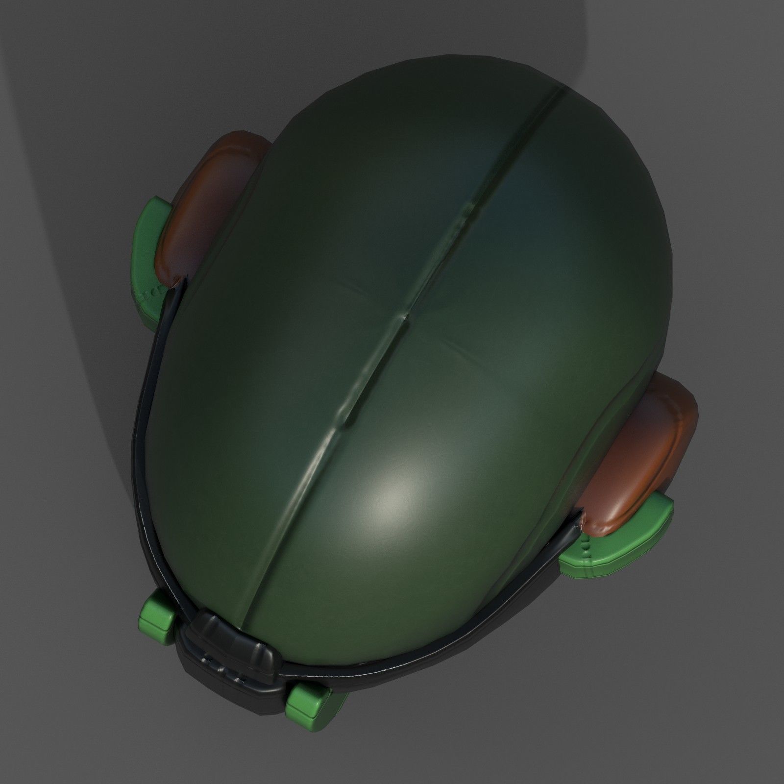 Helmet scifi military combat 3d model low poly Low-poly 3D model_5