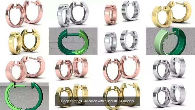 Hoop earrings Collection with discount 