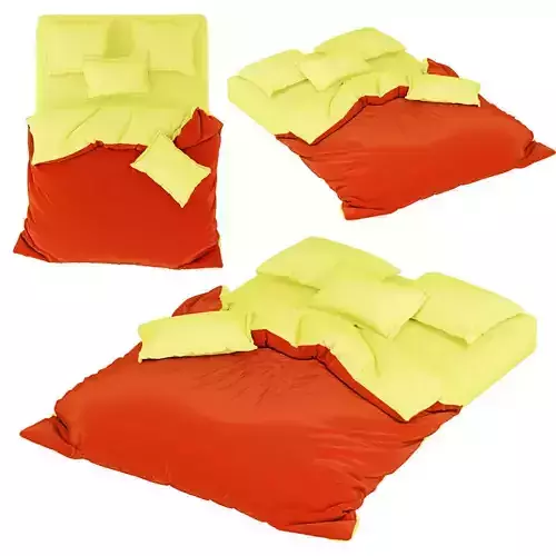 Mattress with pillows and blanket 2