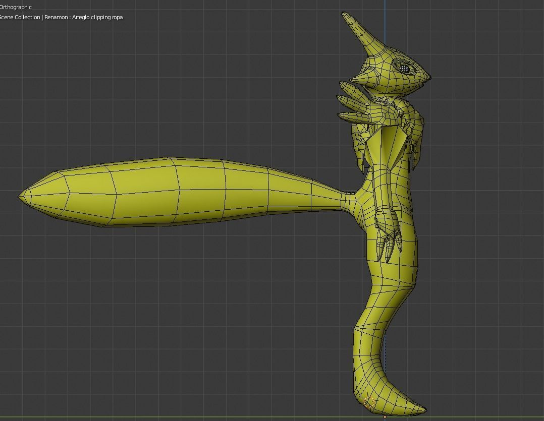 Renamon - Cell shaded - Free blender model Free low-poly 3D model_11