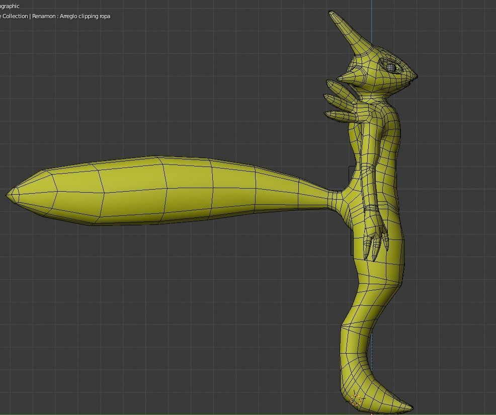 Renamon - Cell shaded - Free blender model Free low-poly 3D model_20