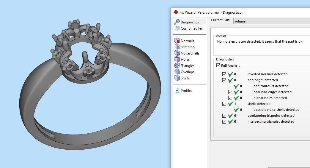 solitaire wedding engagement women ring with gems 3dm stl CAD 3D print model_25