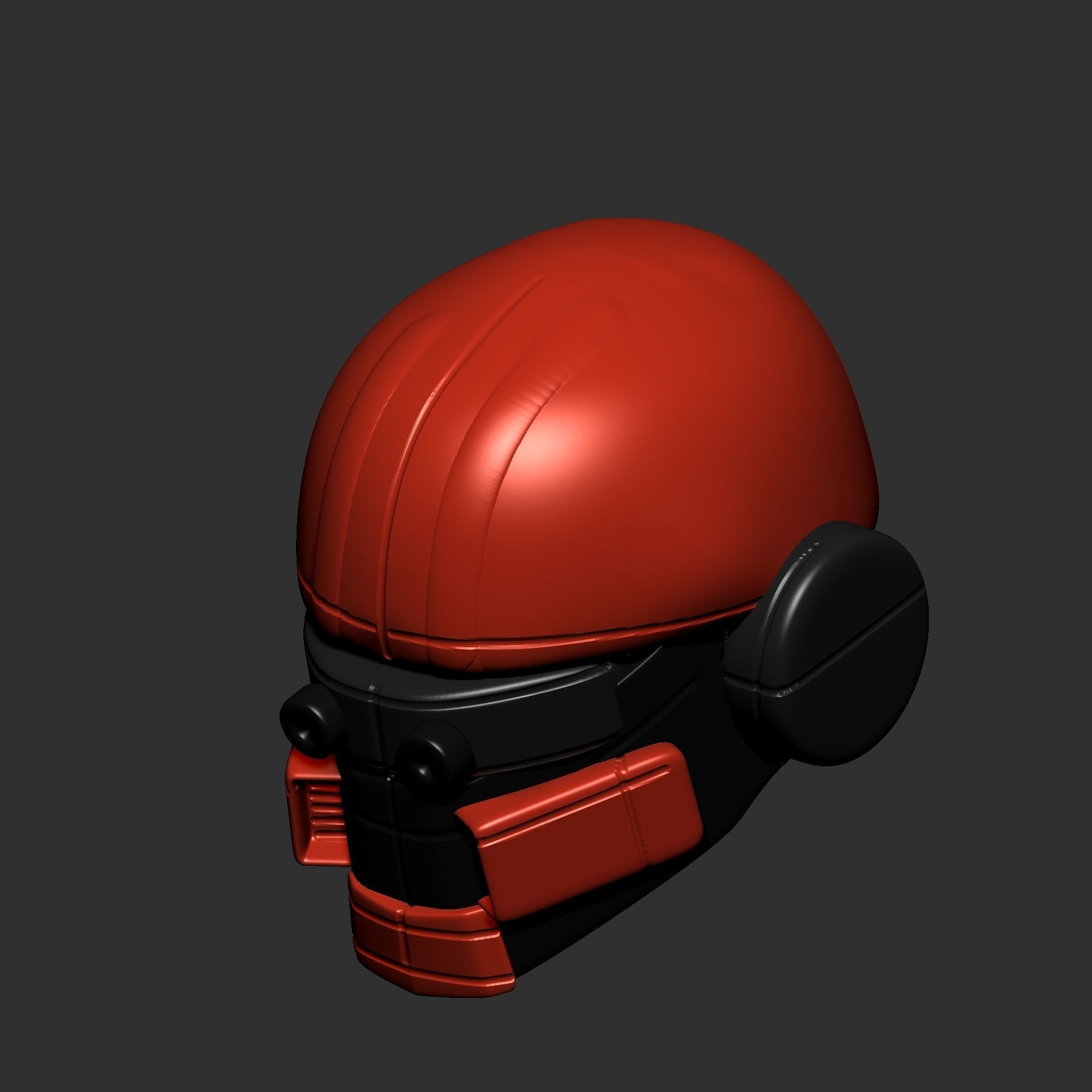 helmet high poly sculpt 3d printable ver 7 3D model 3D model_6