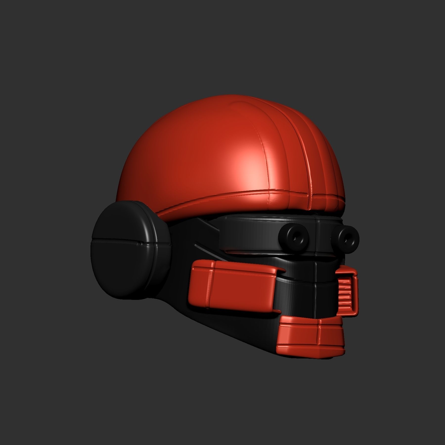 helmet high poly sculpt 3d printable ver 7 3D model 3D model_3