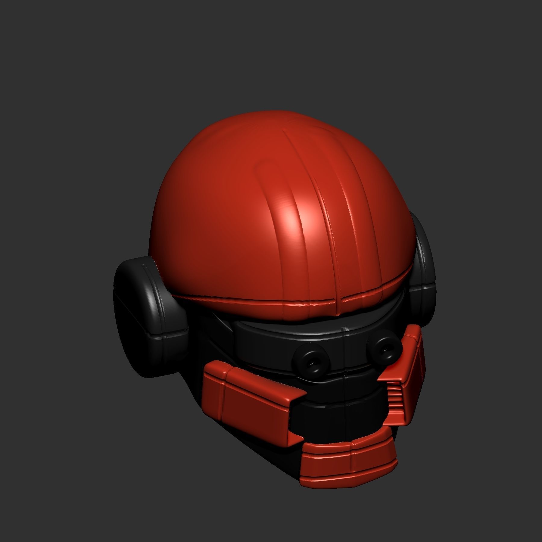 helmet high poly sculpt 3d printable ver 7 3D model 3D model_5