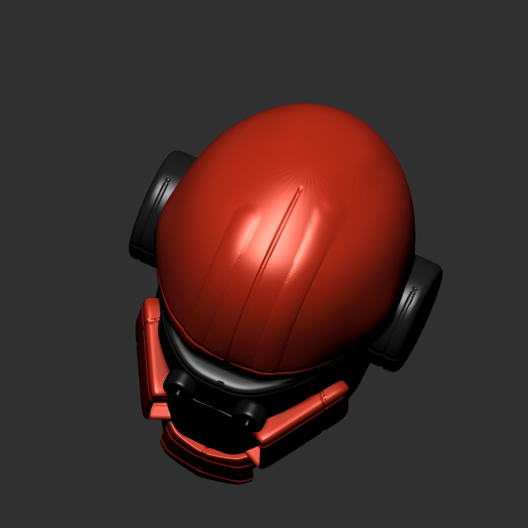 helmet high poly sculpt 3d printable ver 7 3D model 3D model_7