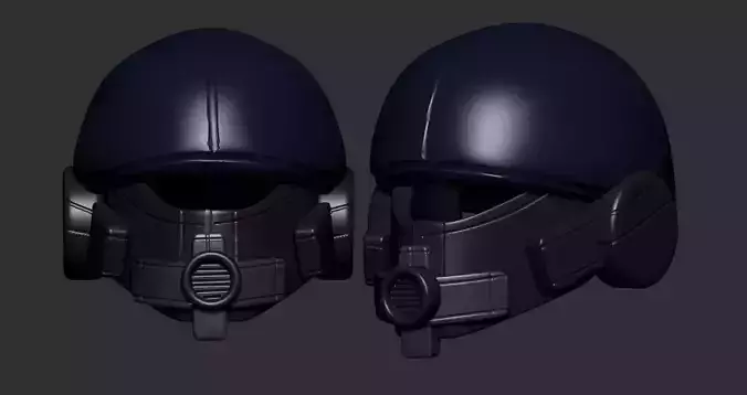 helmet high poly sculpt 3d printable ver 7 3D model