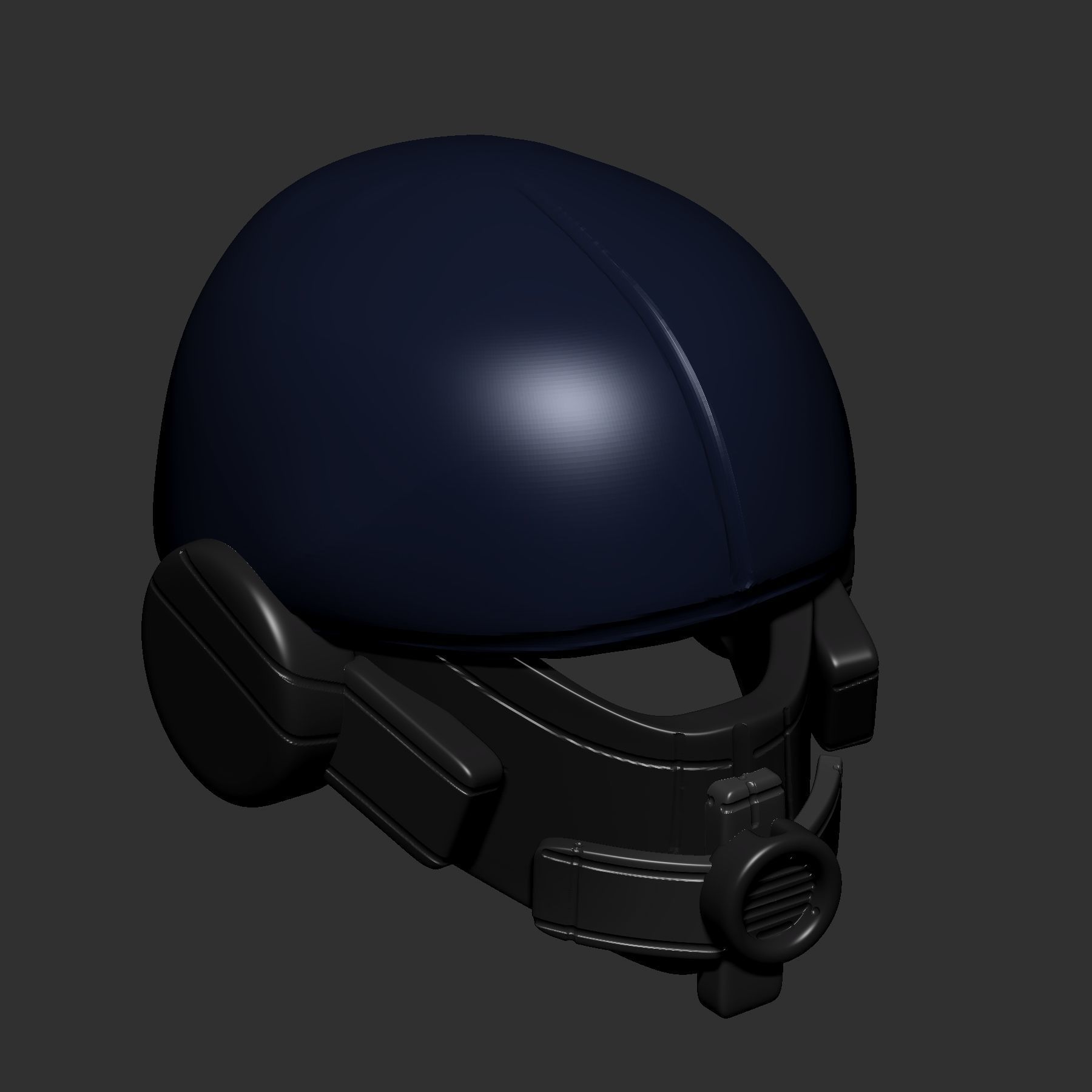 helmet high poly sculpt 3d printable ver 7 3D model 3D model_4