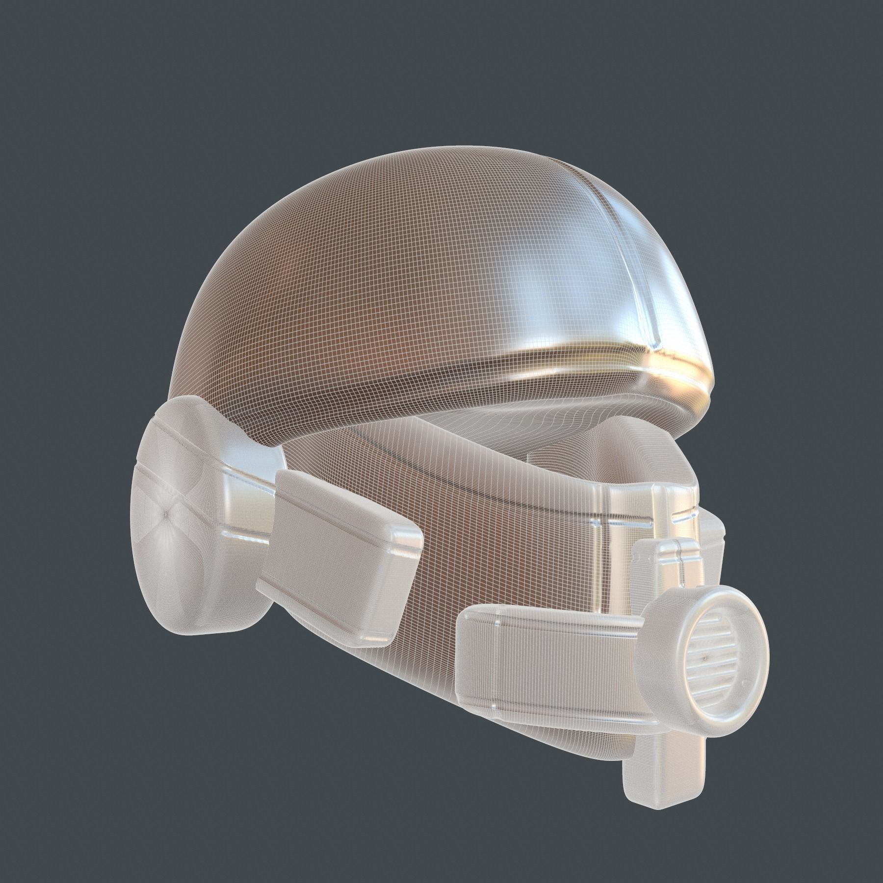 helmet high poly sculpt 3d printable ver 7 3D model 3D model_7
