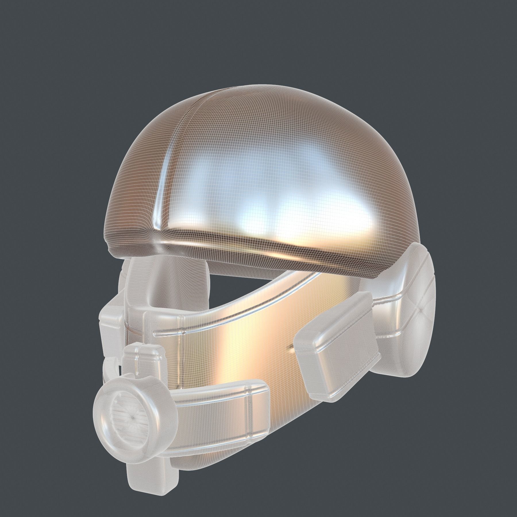 helmet high poly sculpt 3d printable ver 7 3D model 3D model_6