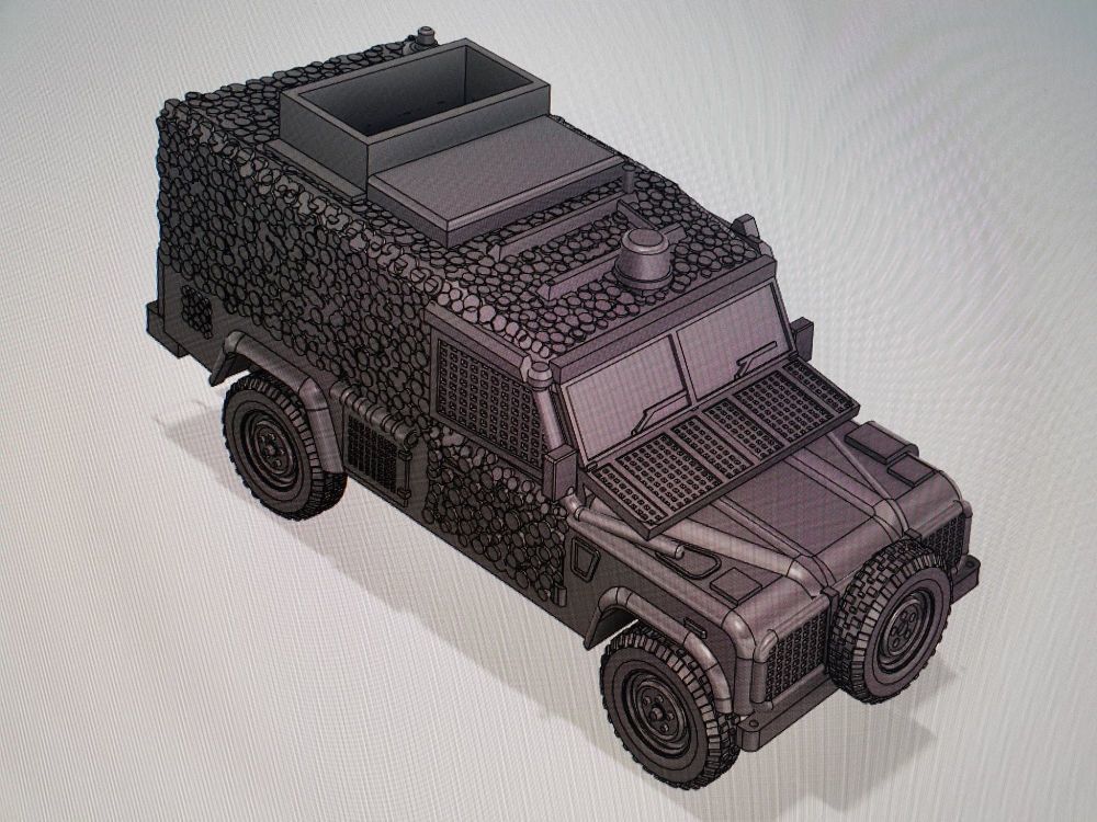 9 Modern British Army Medium Utility LR vehicles 3D print model_2
