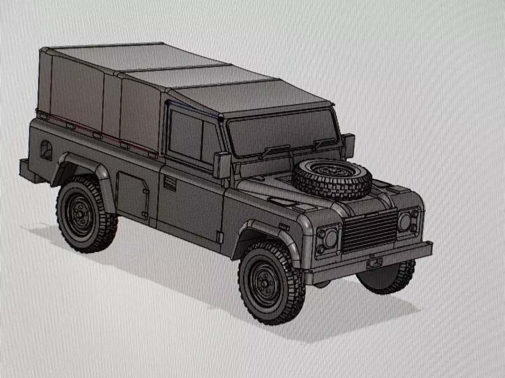 9 Modern British Army Medium Utility LR vehicles 3D print model_0