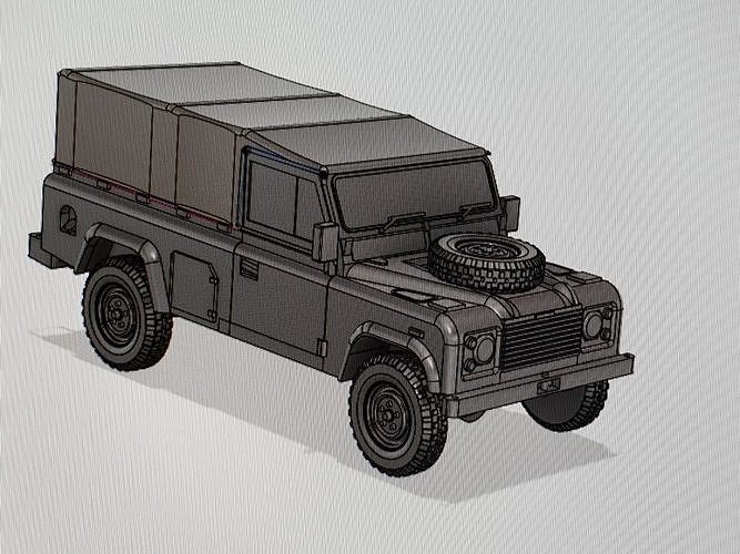 9 Modern British Army Medium Utility LR vehicles 3D print model
