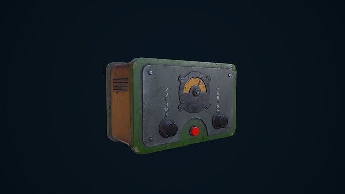 Stylized Radio Low-poly 3D model