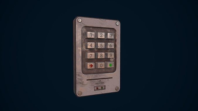 Keypad Lock Low-poly 3D model