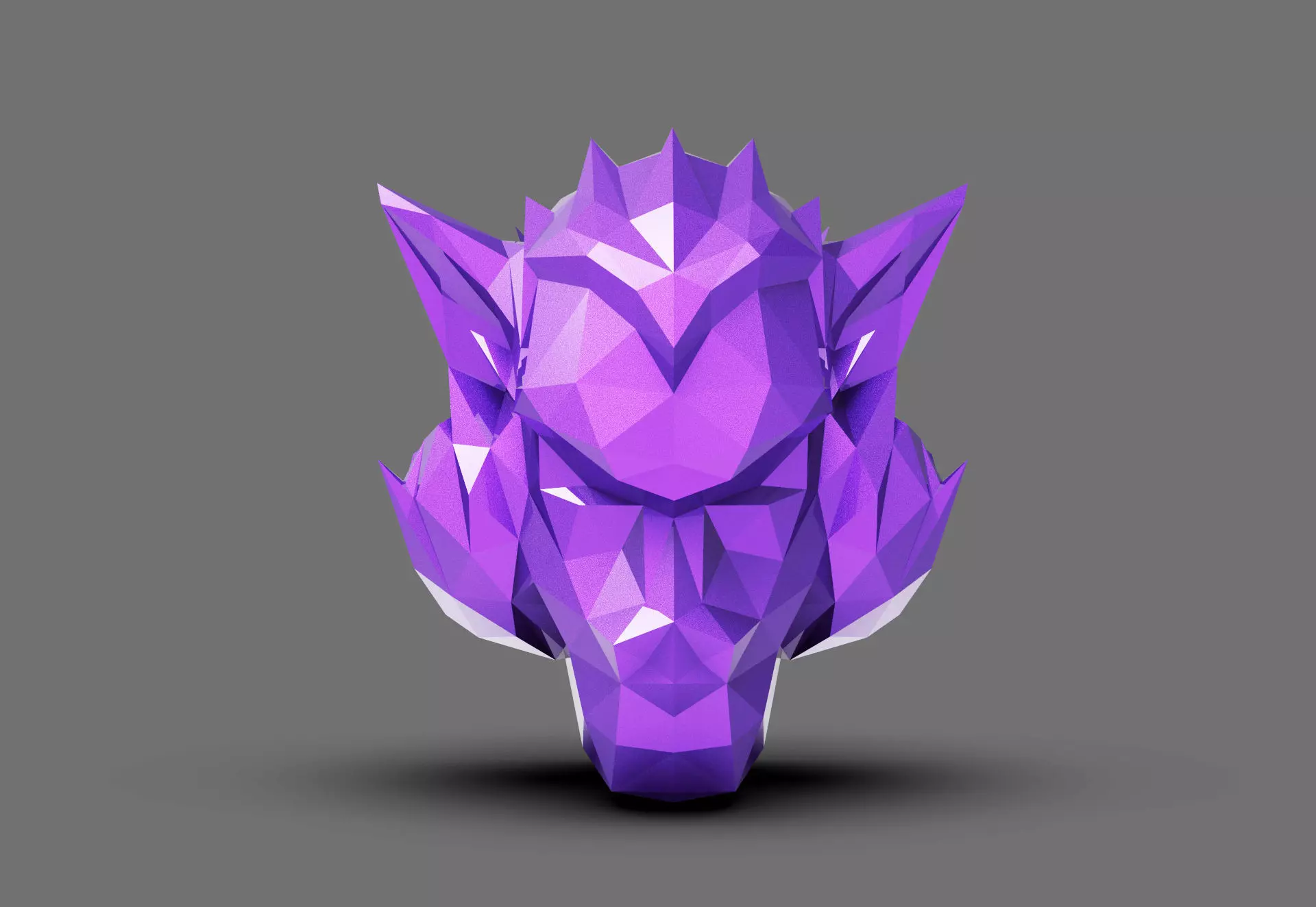 Polygon Head Kong 3D print model_0