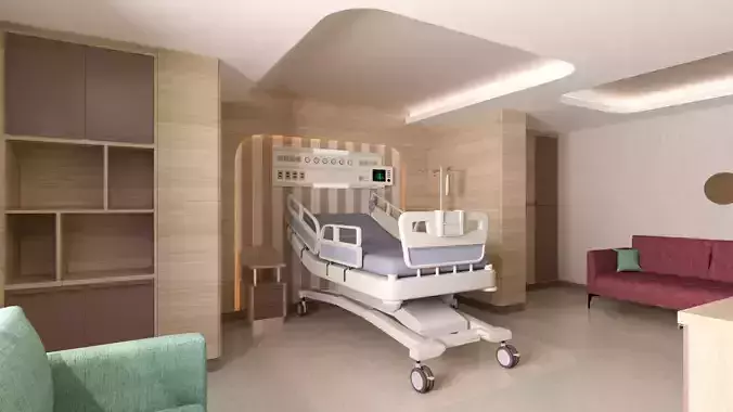 Hospital Room 3D model
