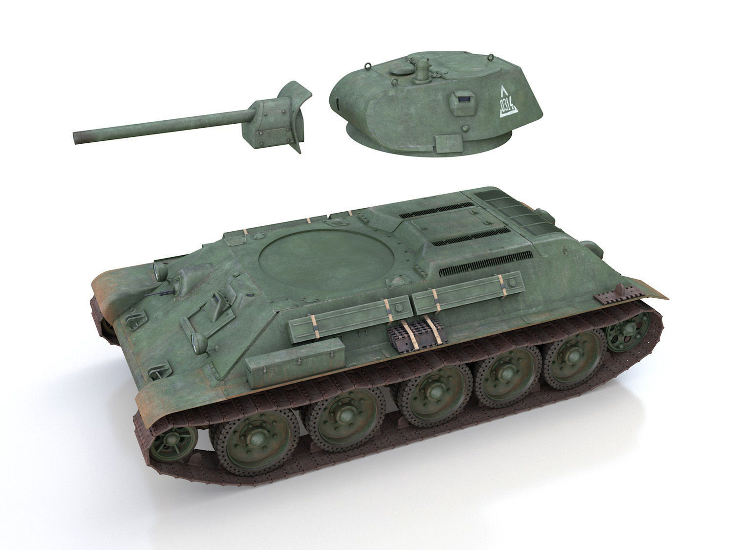 T-34-76 - Model 1941 -Soviet medium tank - 0314 3D model_10
