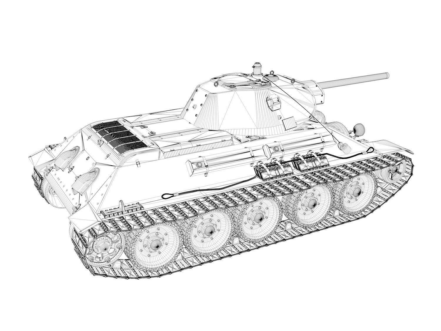 T-34-76 - Model 1941 -Soviet medium tank - 0314 3D model_13