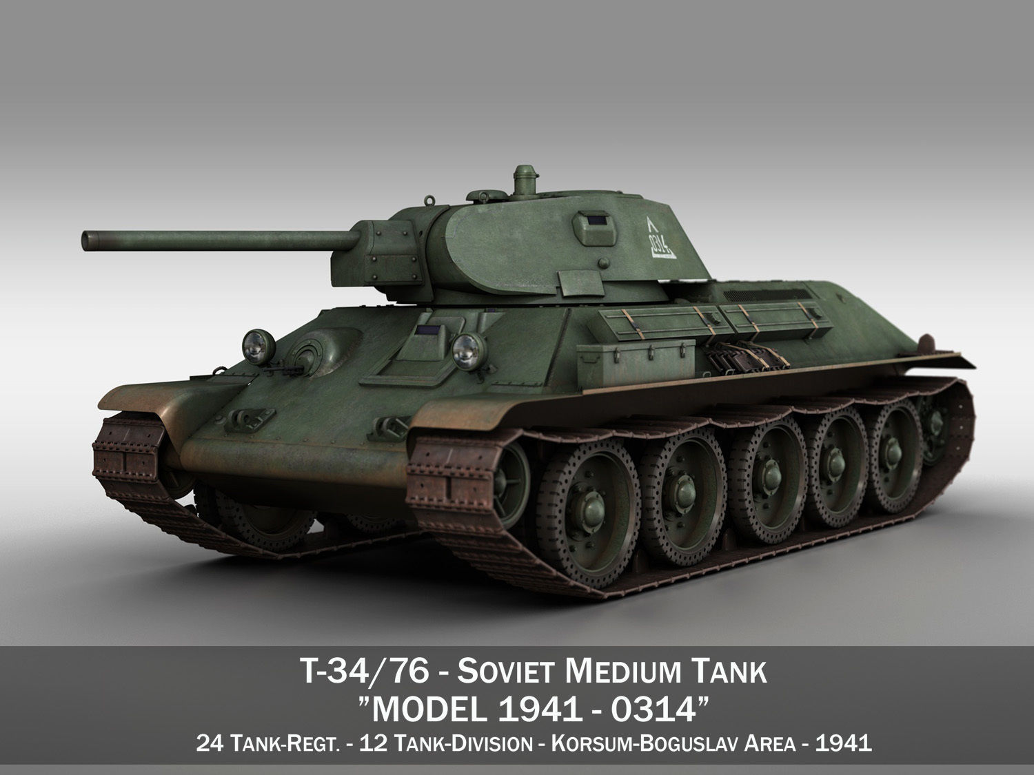 T-34-76 - Model 1941 -Soviet medium tank - 0314
