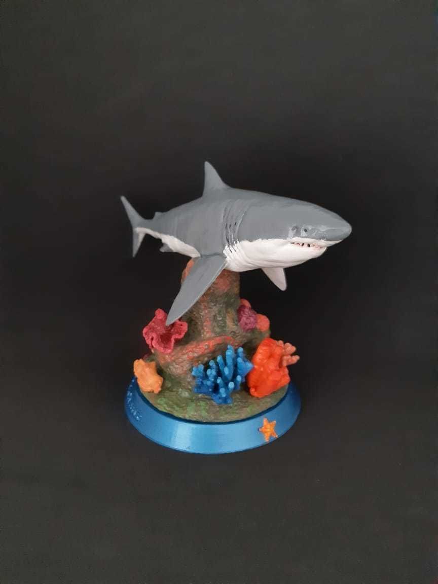 Coral Reef Great White Shark 3D print model_9