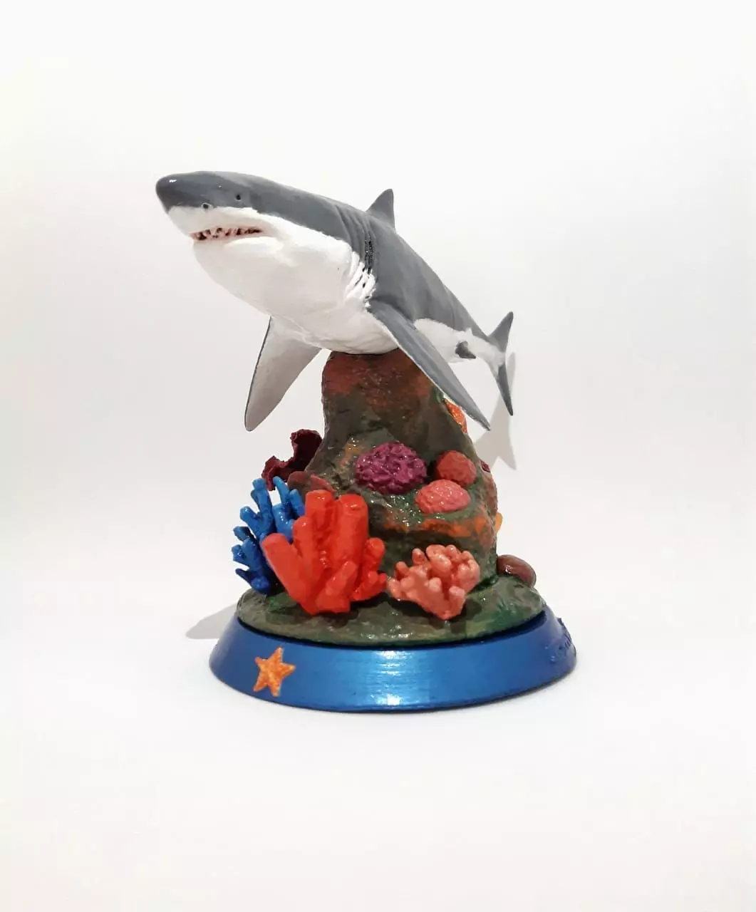 Coral Reef Great White Shark 3D print model_0