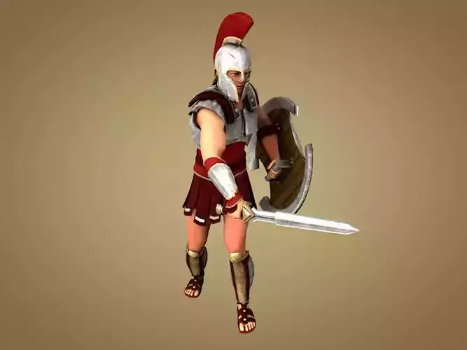 Swordsman spartan warrior 3D model