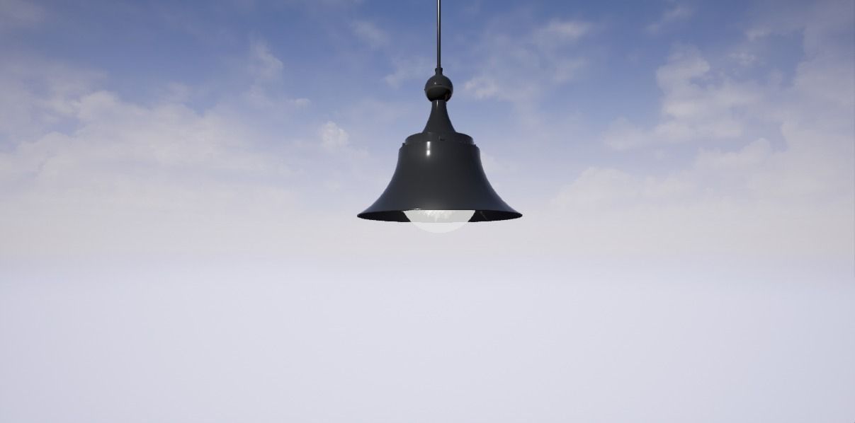 The loft lamp Low-poly 3D model_6