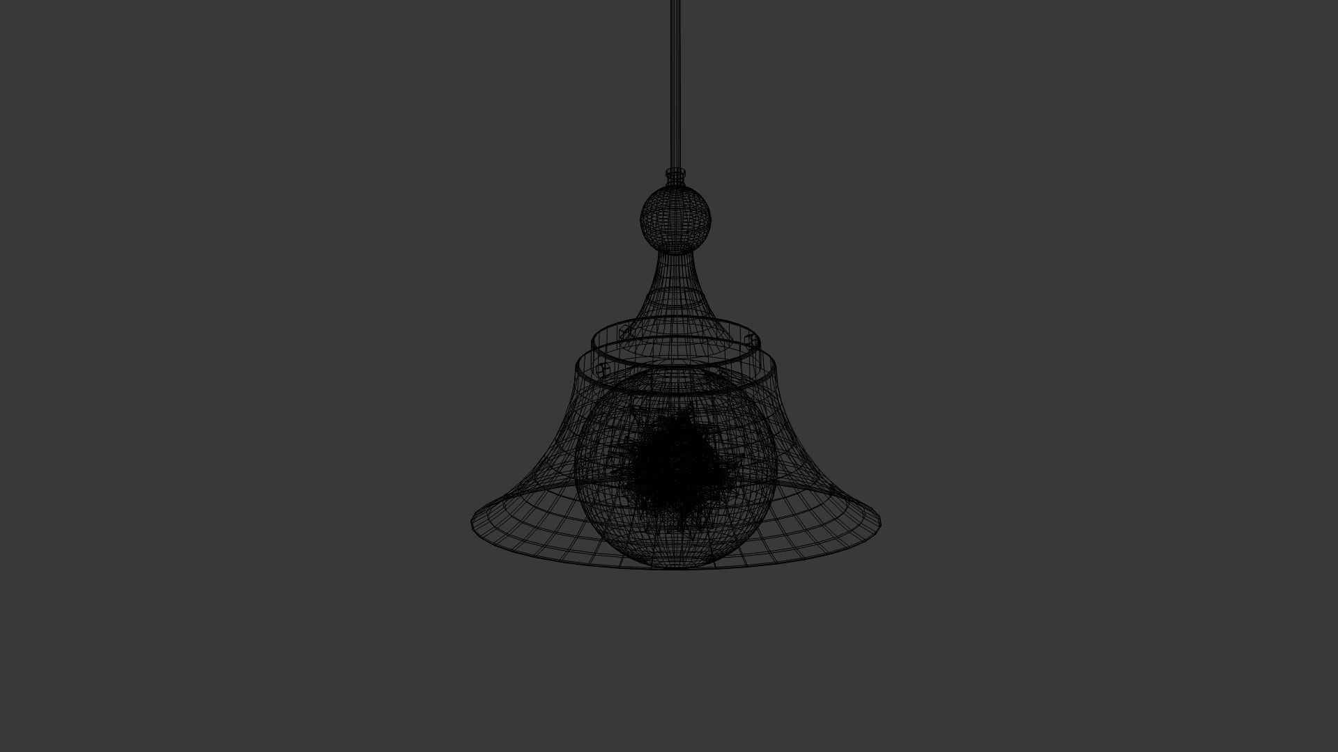 The loft lamp Low-poly 3D model_3