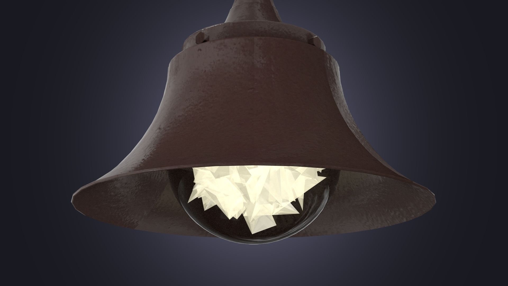 The loft lamp Low-poly 3D model_2