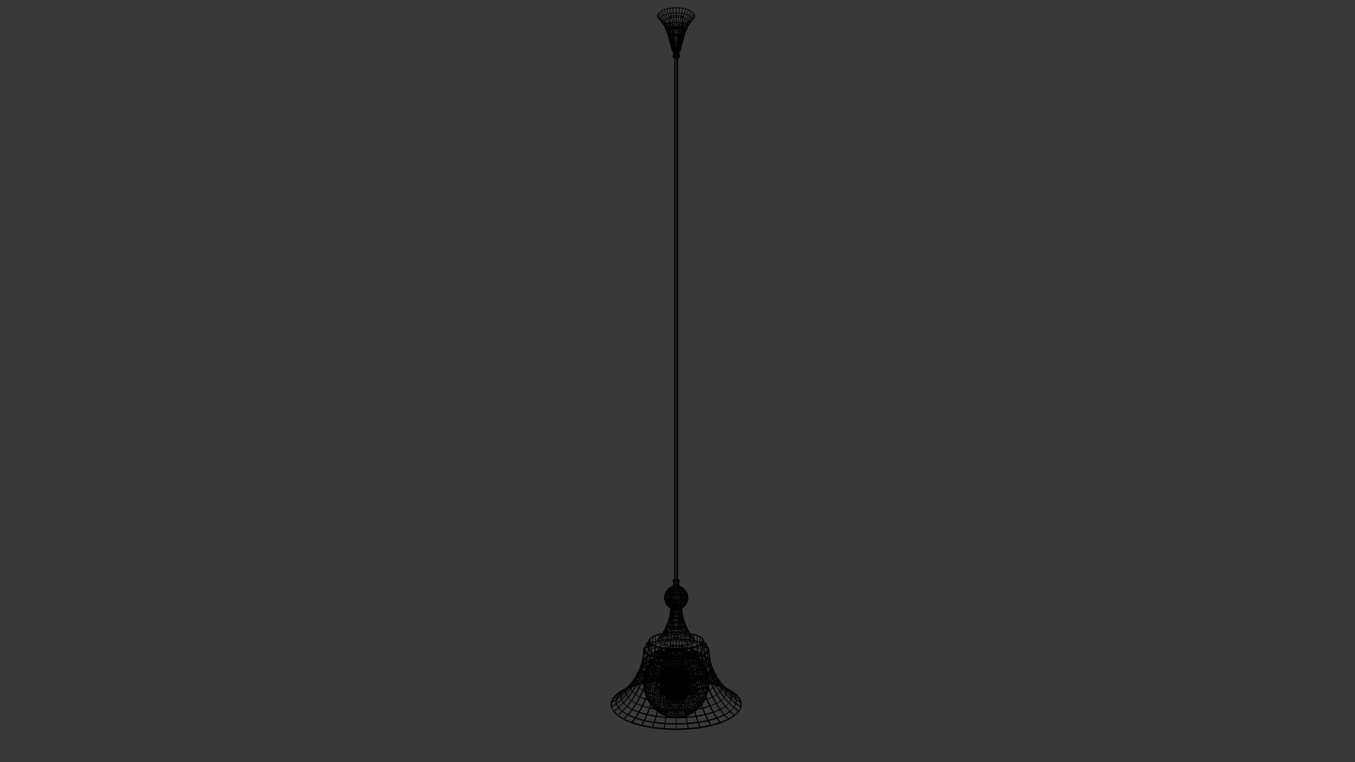 The loft lamp Low-poly 3D model_4