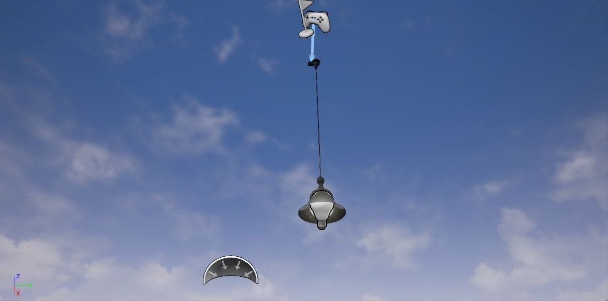 The loft lamp Low-poly 3D model_7