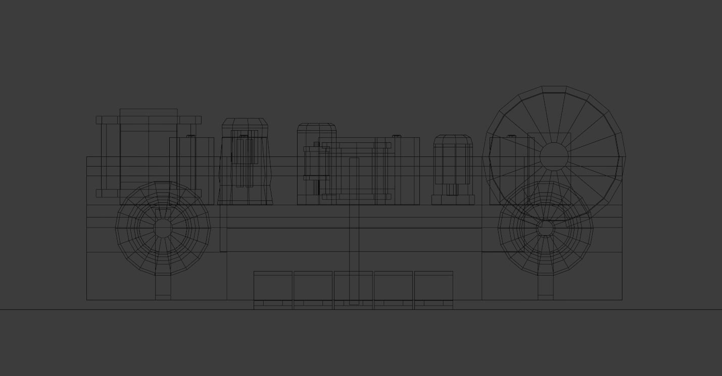 Old Tube Radio Electronics Low-poly 3D model_8