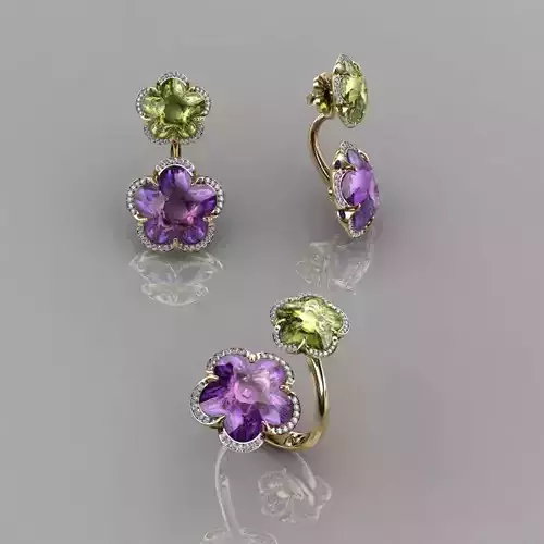 Stylish Ring and Earrings