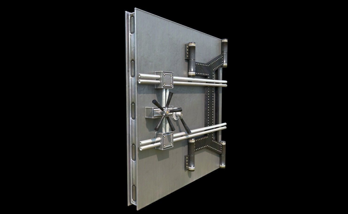 Safe Door - PBR - Textured Low-poly 3D model_3