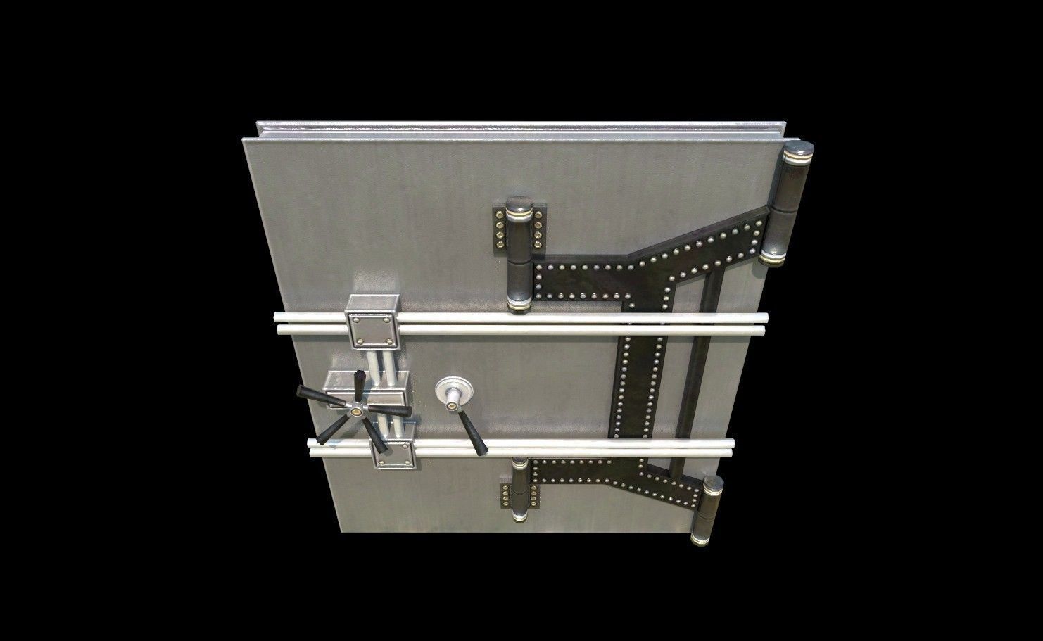 Safe Door - PBR - Textured Low-poly 3D model_4