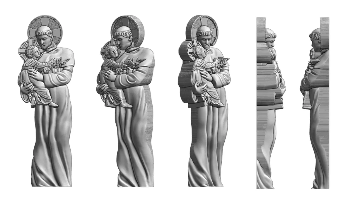 Saint with child 3D print model