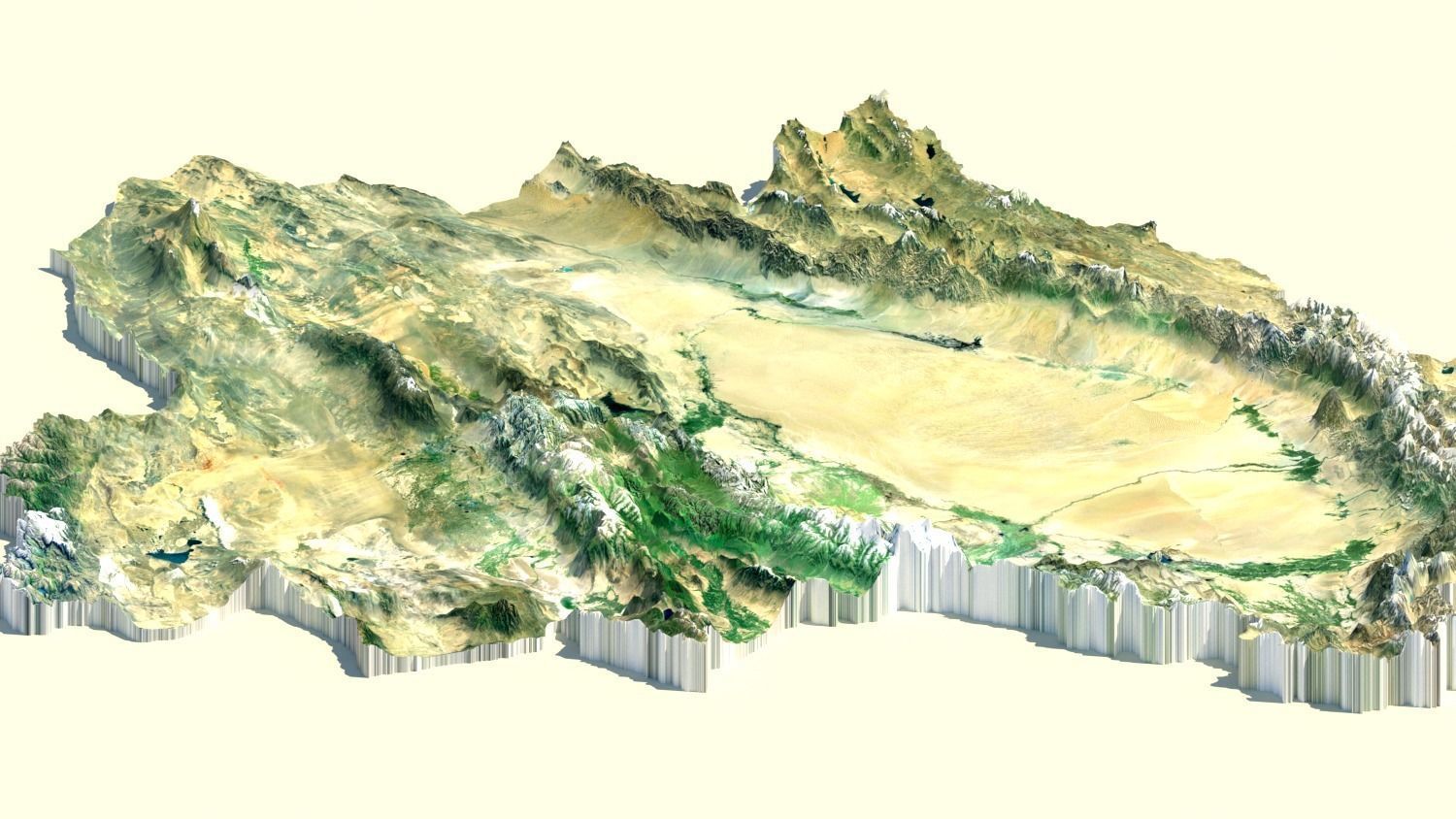 Xinjiang Autonomous Region  3D Terrain Topography MODEL Model 3D model_10