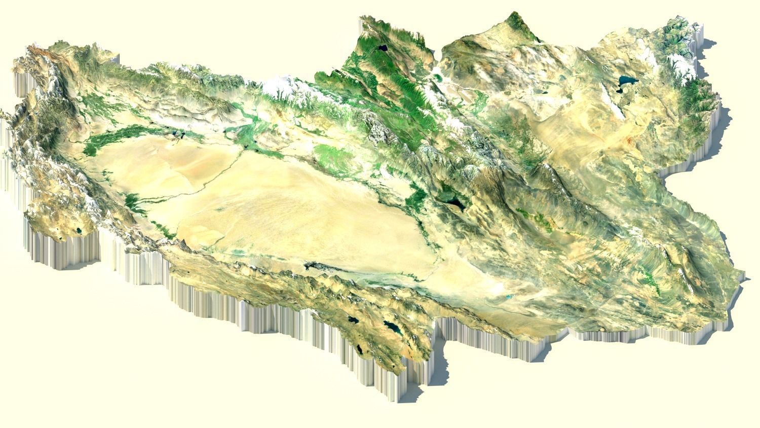 Xinjiang Autonomous Region  3D Terrain Topography MODEL Model 3D model_8