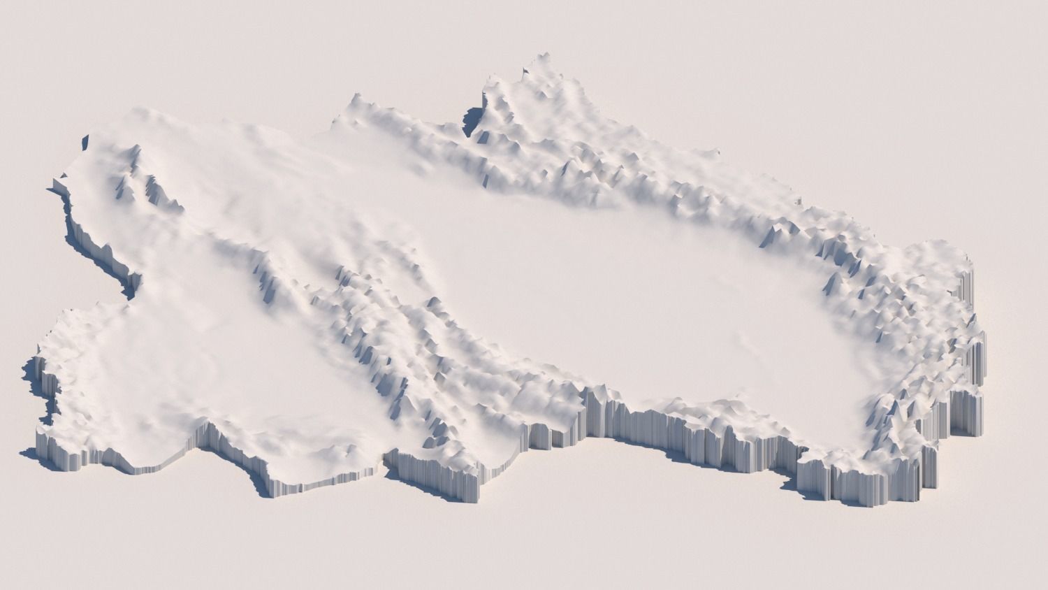 Xinjiang Autonomous Region  3D Terrain Topography MODEL Model 3D model_5