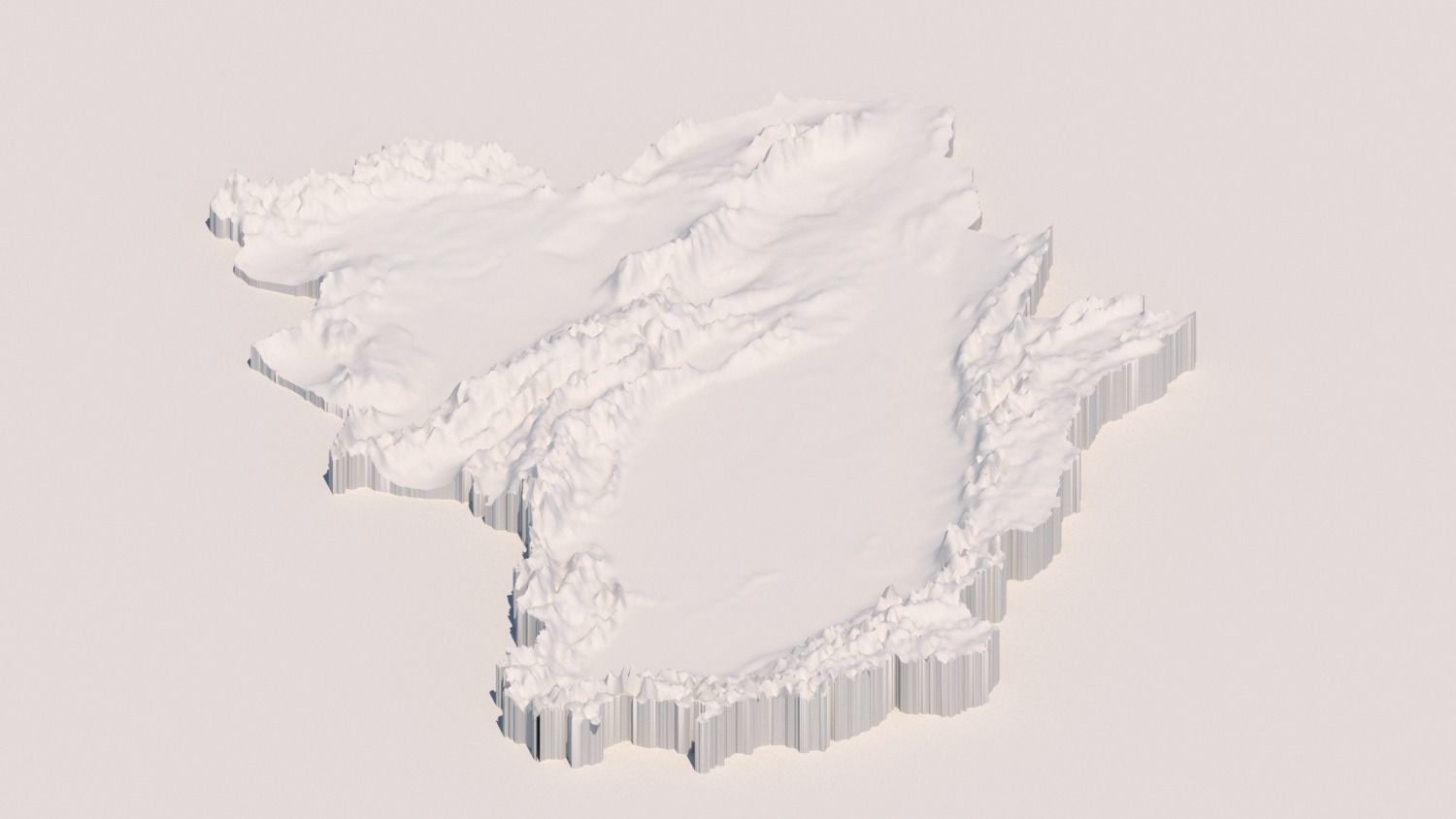 Xinjiang Autonomous Region  3D Terrain Topography MODEL Model 3D model_3