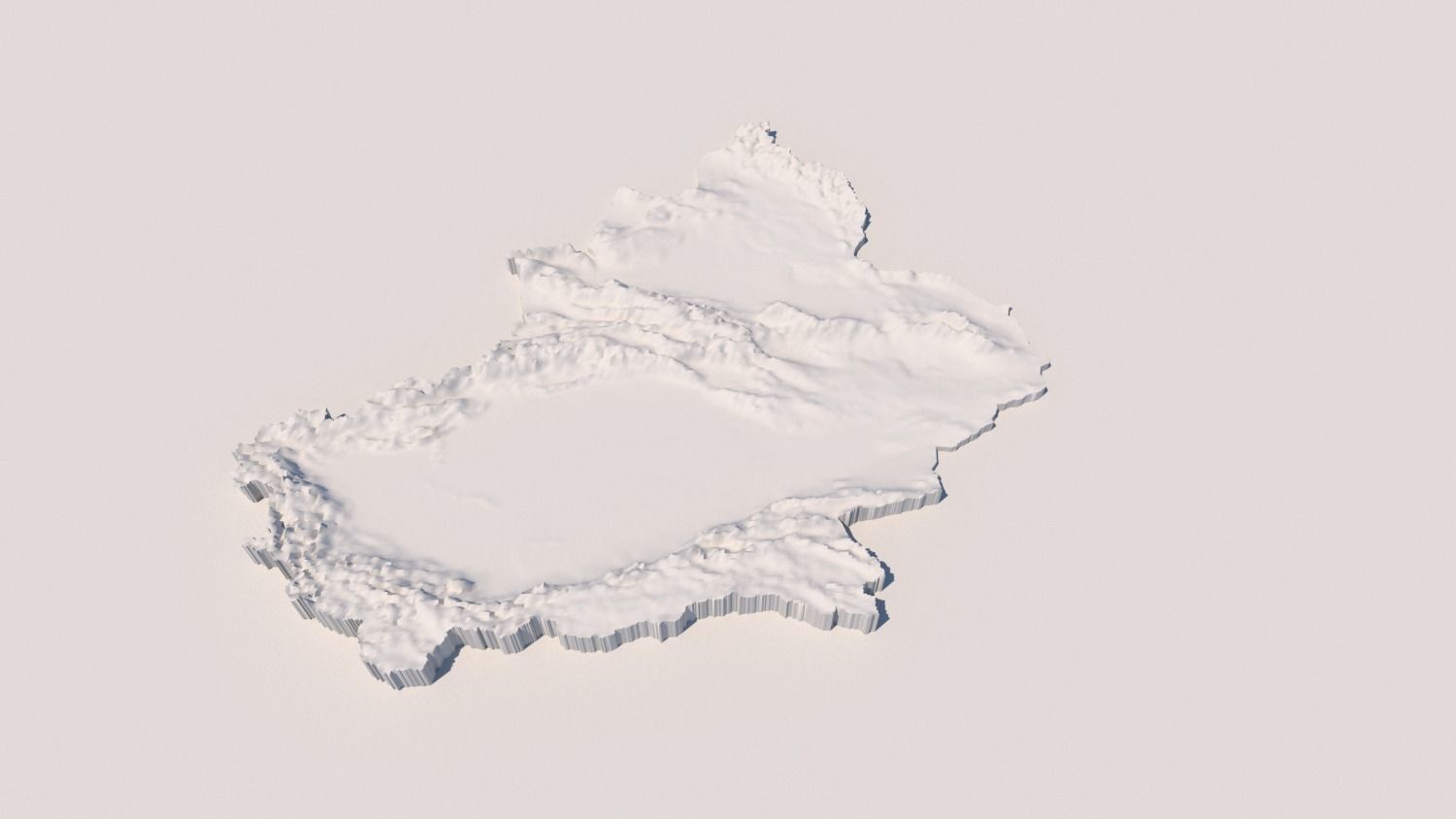 Xinjiang Autonomous Region  3D Terrain Topography MODEL Model 3D model_1