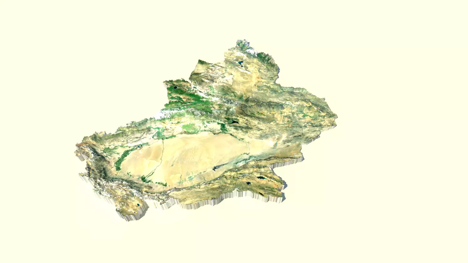 Xinjiang Autonomous Region  3D Terrain Topography MODEL Model 3D model_0